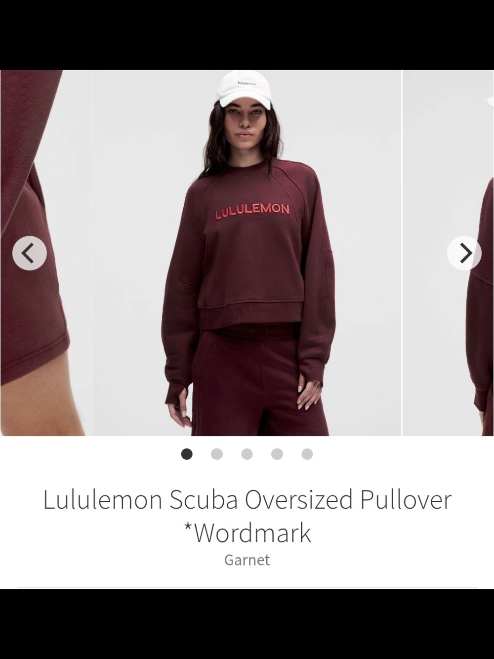 lululemon athletica Garnet Scuba Oversized Pullover Sweatshirt